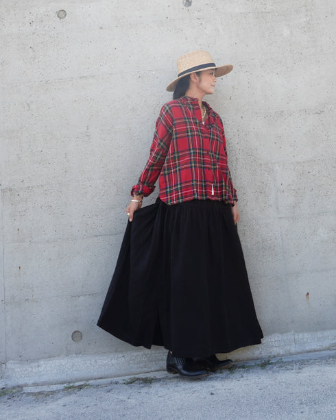 INDIGO Tartan Over Shirt / Red・Blue